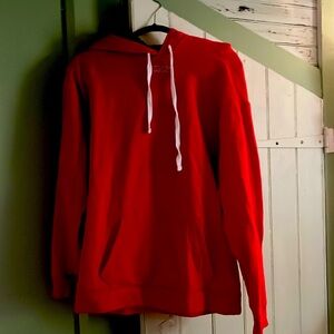 Red hooded VS red with Sequin hoodie